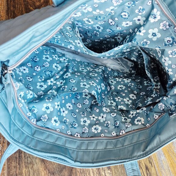 NWT VERA BRADLEY Performance Twill Tote Water Repellent Blue Oar Large 14"x19" - Picture 7 of 12